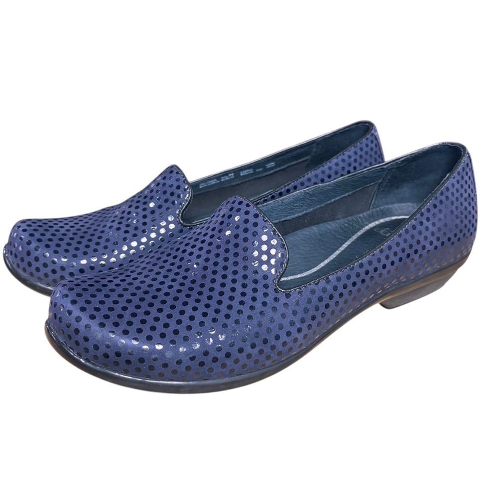 Dansko Olivia Navy Polka Dot Slip-On Loafers – Women’s EU 40 (US 10-10.5)